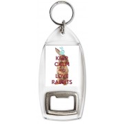 Keep Calm and Love Rabbits - Bottle Opener Keyring