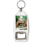Keep Calm and Love Squirrels - Bottle Opener Keyring