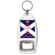 Keep Calm and Love Scotland - Bottle Opener Keyring