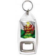 Keep Calm and Love Wales - Bottle Opener Keyring