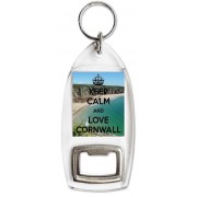 Keep Calm and Love Cornwall - Bottle Opener Keyring