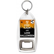 Keep Calm and Love Halloween - Bottle Opener Keyring