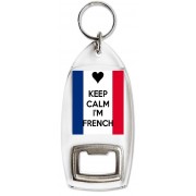 Keep Calm I'm French - Bottle Opener Keyring