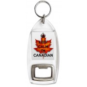 Keep Calm I'm Canadian - Bottle Opener Keyring