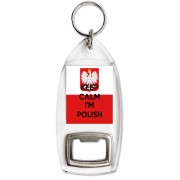 Keep Calm I'm Polish - Bottle Opener Keyring