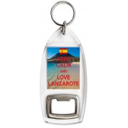 Keep Calm and Love Lanzarote - Bottle Opener Keyring