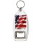 Keep Calm and Love America - Bottle Opener Keyring