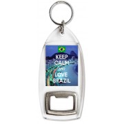 Keep Calm and Love Brazil - Bottle Opener Keyring