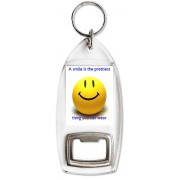 A smile is the prettiest thing you can wear - Bottle Opener Keyring