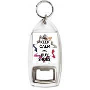Keep Calm and Buy Shoes - Bottle Opener Keyring