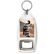 Keep Calm and Love Cats - Bottle Opener Keyring