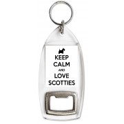 Keep Calm and Love Scotties - Bottle Opener Keyring