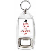 Keep Calm and Canter On - Bottle Opener Keyring