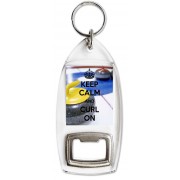 Keep Calm and Curl On - Bottle Opener Keyring