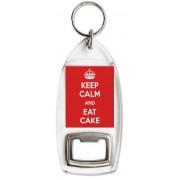 Keep Calm and Eat Cake - Bottle Opener Keyring