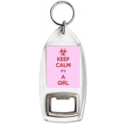 Keep Calm It's a Girl - Bottle Opener Keyring
