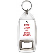 Keep Calm and Love Goats - Bottle Opener Keyring