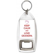 Keep Calm and Love Grandpa - Bottle Opener Keyring
