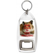 Keep Calm and Love Hamsters - Bottle Opener Keyring