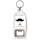 Life is better with a moustache - Bottle Opener Keyring