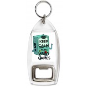 Keep Calm and Play Video Games - Bottle Opener Keyring