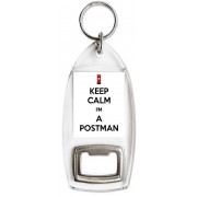 Keep Calm I'm a Postman - Bottle Opener Keyring