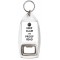 Keep Clam and Proof Read - Bottle Opener Keyring