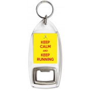 Keep Calm and Keep Running - Bottle Opener Keyring