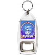Keep Calm and Love London - Bottle Opener Keyring