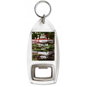 Keep Calm and Jingle On - Bottle Opener Keyring