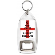 Keep Calm and Support England - Bottle Opener Keyring