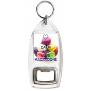Keep Calm and Love Macaroons - Bottle Opener Keyring