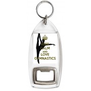 Keep Calm and Love Gymnastics - Bottle Opener Keyring