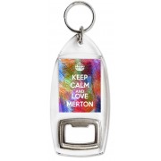 Keep Calm and Love Merton - Bottle Opener Keyring