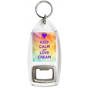 Keep Calm and Love Cheam - Bottle Opener Keyring