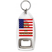 Keep Calm I'm American - Bottle Opener Keyring