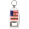 Keep Calm I'm American - Bottle Opener Keyring