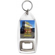 Keep Calm and Love Trams - Bottle Opener Keyring