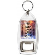Keep Calm and Love Snow - Bottle Opener Keyring