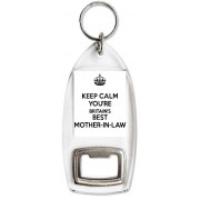 Keep Calm You're Britain's Best Mother-in-Law - Bottle Opener Keyring
