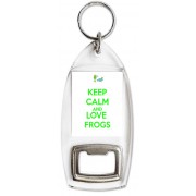 Keep Calm and Love Frogs - Bottle Opener Keyring