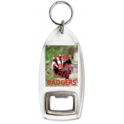 Keep Calm and Love Badgers - Bottle Opener Keyring