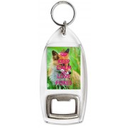 Keep Calm and Love Foxes - Bottle Opener Keyring