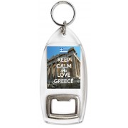 Keep Calm and Love Greece - Bottle Opener Keyring