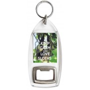 Keep Calm and Love Sloths - Bottle Opener Keyring