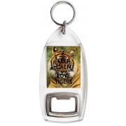 Keep Calm and Love Tigers - Bottle Opener Keyring