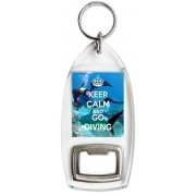 Keep Calm and Go Diving - Bottle Opener Keyring