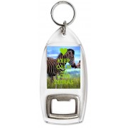 Keep Calm and Love Zebras - Bottle Opener Keyring