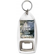 Keep Calm and Love Wombats - Bottle Opener Keyring