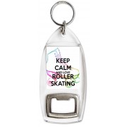 Keep Calm and Love Roller Skating - Bottle Opener Keyring